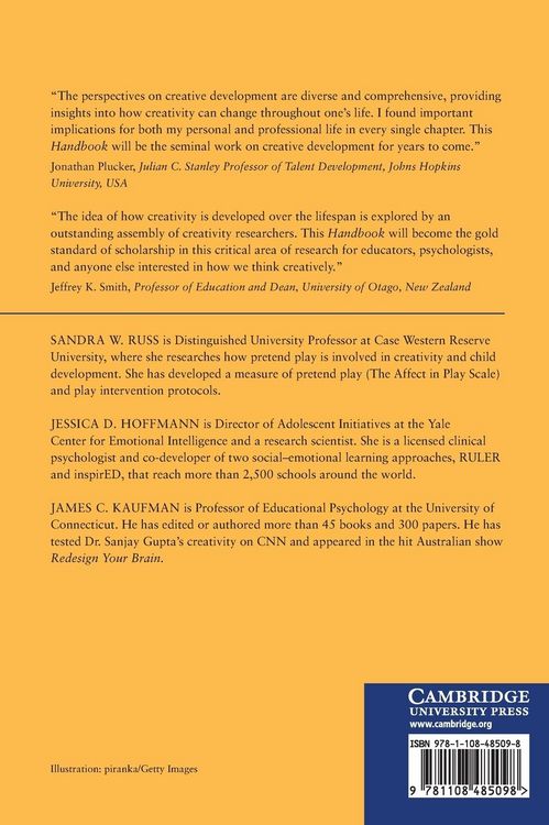 Produktbild: The Cambridge Handbook of Lifespan Development of Creativity