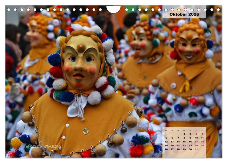 Produktbild: Schw&auml;bisch alemannische Fasnet (Wandkalender 2026 DIN A4 quer), CALVENDO Monatskalender
