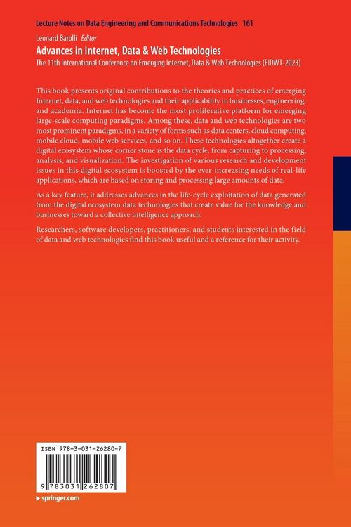 Produktbild: Advances in Internet, Data & Web Technologies