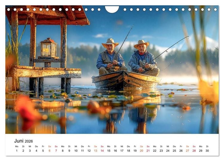 Produktbild: Angeln mit Herz und Haken (Wandkalender 2026 DIN A4 quer), CALVENDO Monatskalender