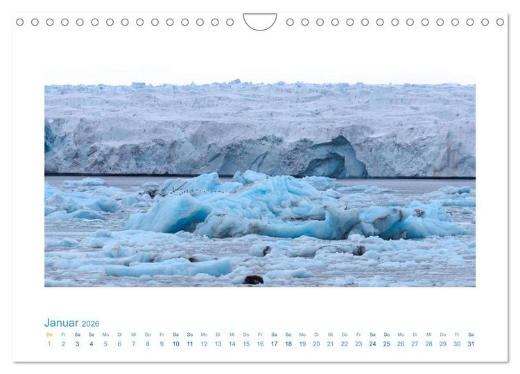 Produktbild: Spitzbergen - Landschaft - Eis - Tierwelt (Wandkalender 2026 DIN A4 quer), CALVENDO Monatskalender