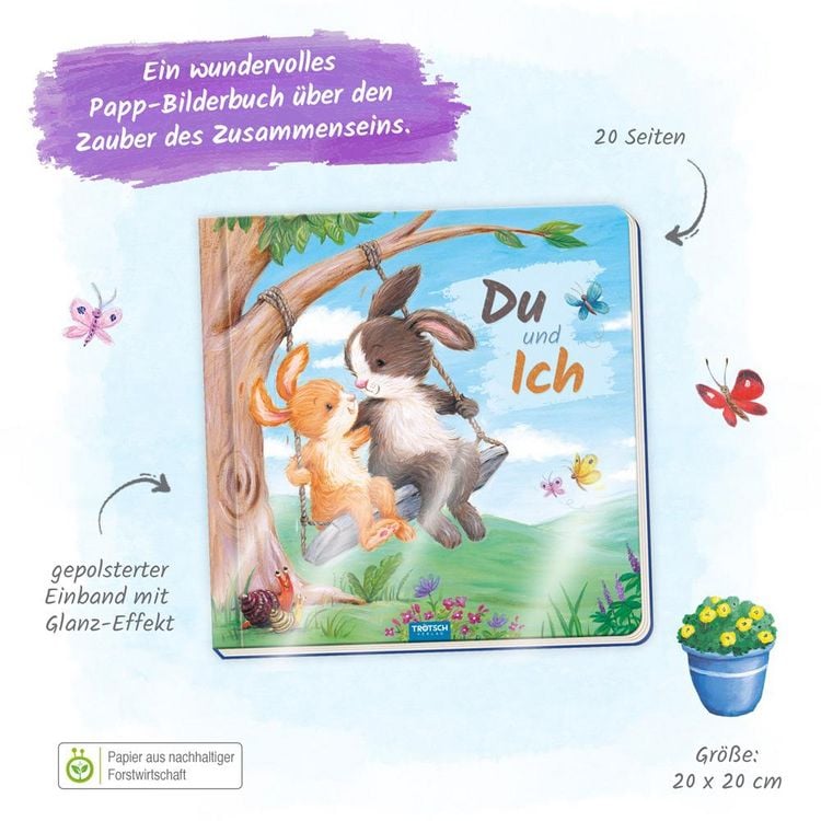 Produktbild: Tr&ouml;tsch Pappenbuch mit Reimen Du und Ich