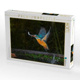 Produktbild: CALVENDO Puzzle Mit dem Fisch im Schnabel auf und davon. | 1000 Teile Lege-Gr&ouml;&szlig;e 64x48cm Foto-Puzzle f&uuml;r gl&uuml;ckliche Stunden