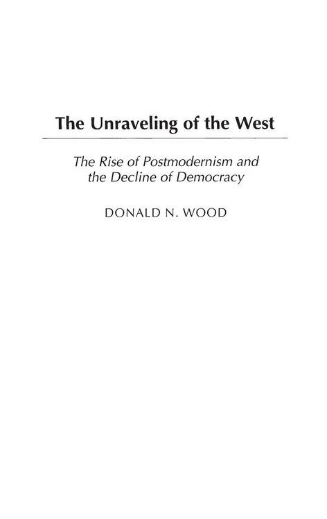 Produktbild: The Unraveling of the West