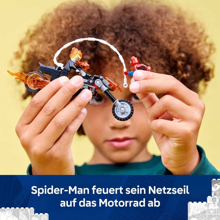 Produktbild: LEGO 76335 Marvel Spider-Man vs. Ghost Rider auf seinem Motorrad, Spiel
