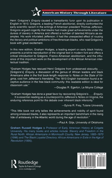 Produktbild: An Enquiry Concerning the Intellectual and Moral Faculties and Literature of Negroes