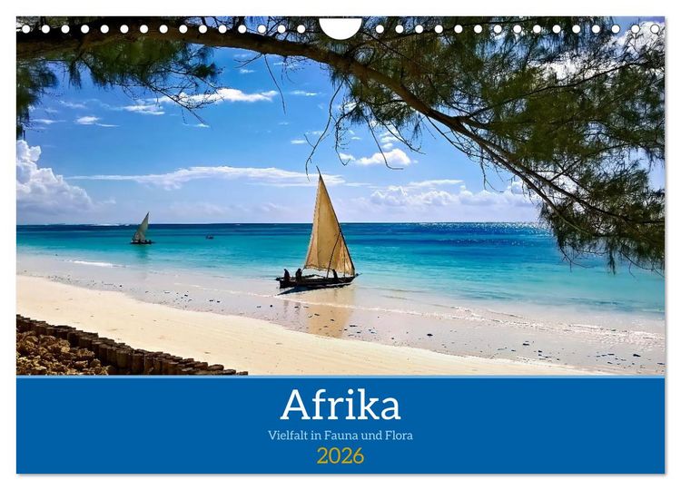 Produktbild: Afrika - Vielfalt in Flora und Fauna (Wandkalender 2026 DIN A4 quer), CALVENDO Monatskalender