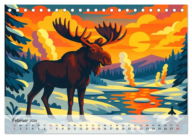 Produktbild: Nordamerika von Alaska bis Texas - Wild, Weit und Wundersch&ouml;n (Tischkalender 2026 DIN A5 quer), CALVENDO Monatskalender