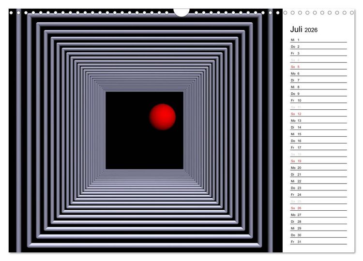 Produktbild: Mit Geometrie durch das Jahr (Wandkalender 2026 DIN A3 quer), CALVENDO Monatskalender
