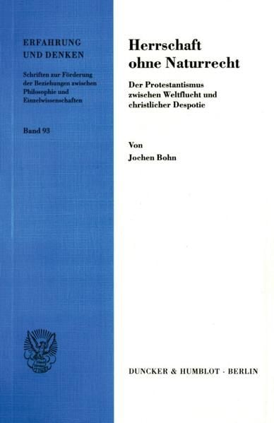 Produktbild: Herrschaft ohne Naturrecht.