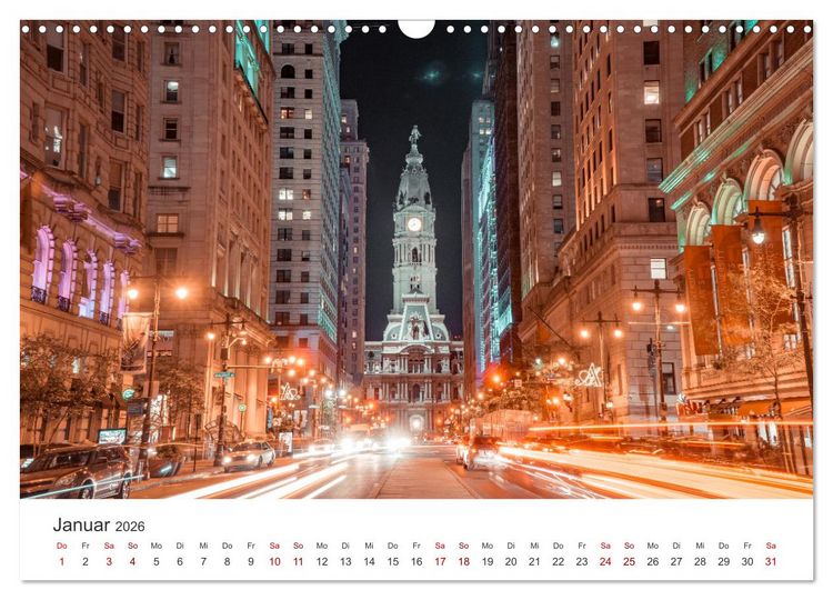Produktbild: Philadelphia - The Birthplace of America (Wandkalender 2026 DIN A3 quer), CALVENDO Monatskalender