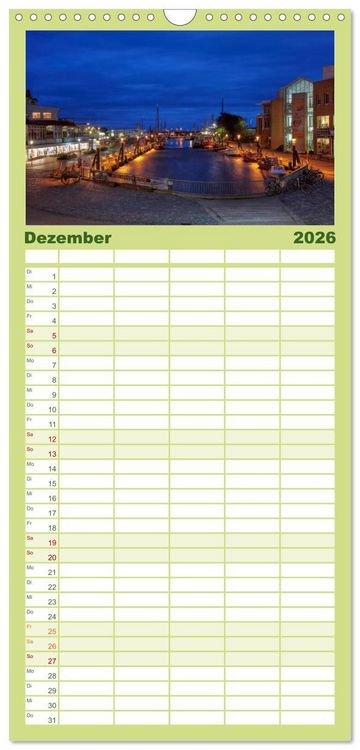 Produktbild: Familienplaner 2026 - B&uuml;sum - Urlaub an der Nordsee mit 5 Spalten (Wandkalender, 21 x 45 cm) CALVENDO