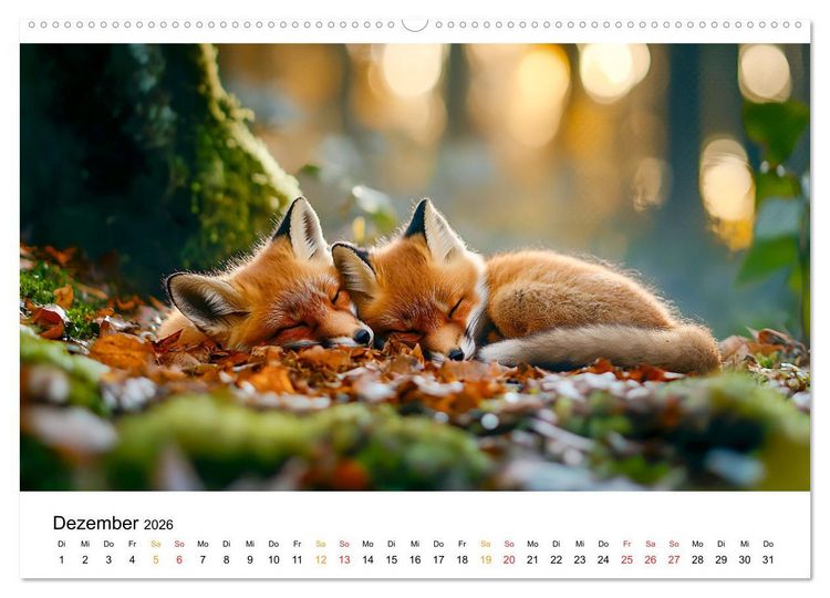 Produktbild: Wenn Tierchen tr&auml;umen (Wandkalender 2026 DIN A2 quer), CALVENDO Monatskalender