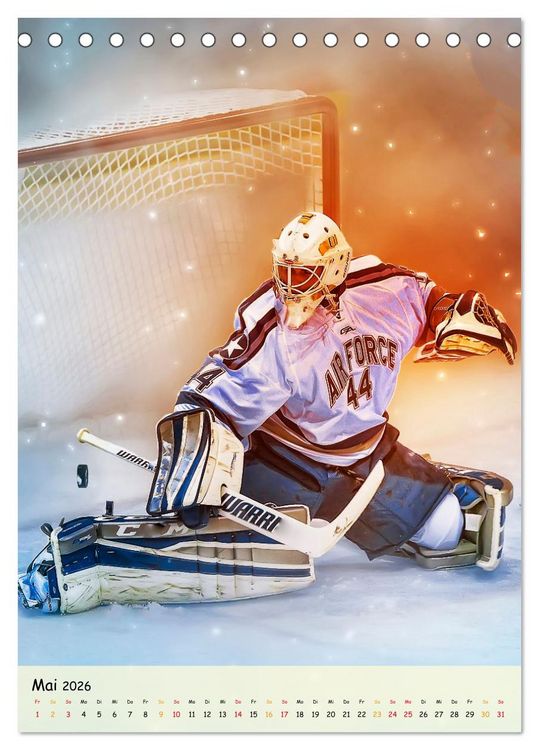 Produktbild: Eishockey Leidenschaft (Tischkalender 2026 DIN A5 hoch), CALVENDO Monatskalender