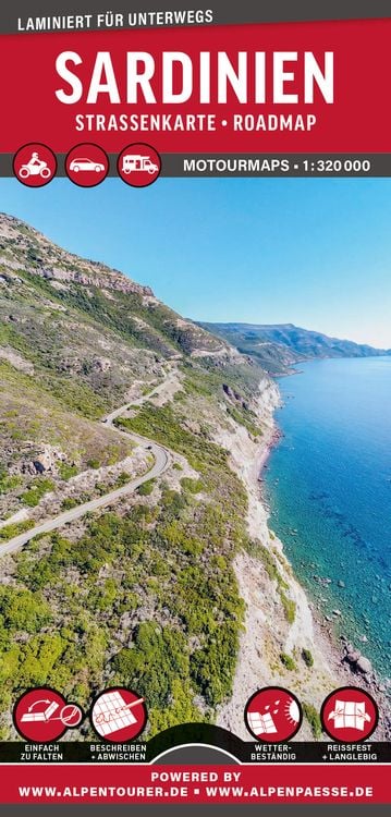 Bild vom Artikel MoTourMaps Sardinien Auto- und Motorradkarte 1:330.000 vom Autor MoTourMedia
