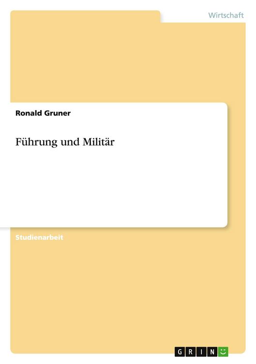 Produktbild: F&uuml;hrung und Milit&auml;r