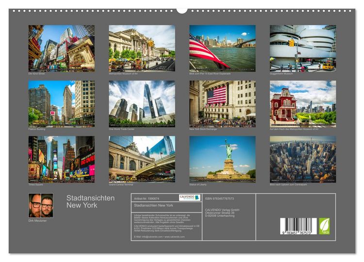 Produktbild: Stadtansichten New York (hochwertiger Premium Wandkalender 2026 DIN A2 quer), Kunstdruck in Hochglanz