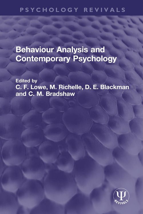 Produktbild: Behaviour Analysis and Contemporary Psychology