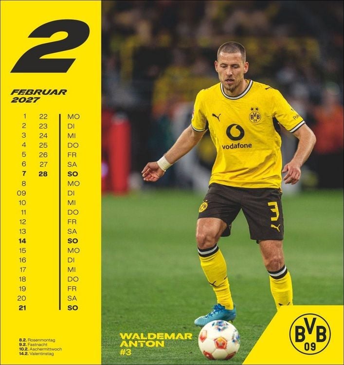 Produktbild: BVB Postkartenkalender 2027