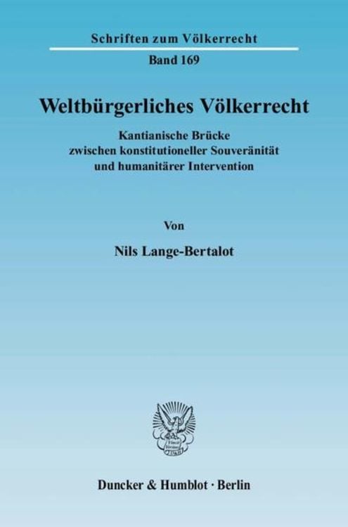 Produktbild: Weltbürgerliches Völkerrecht.