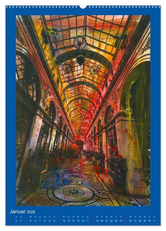 Produktbild: bemaltes Paris (Wandkalender 2026 DIN A2 hoch), CALVENDO Monatskalender
