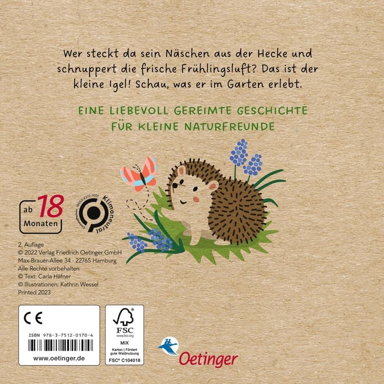 Produktbild: Meine Gartenfreunde. Der kleine Igel