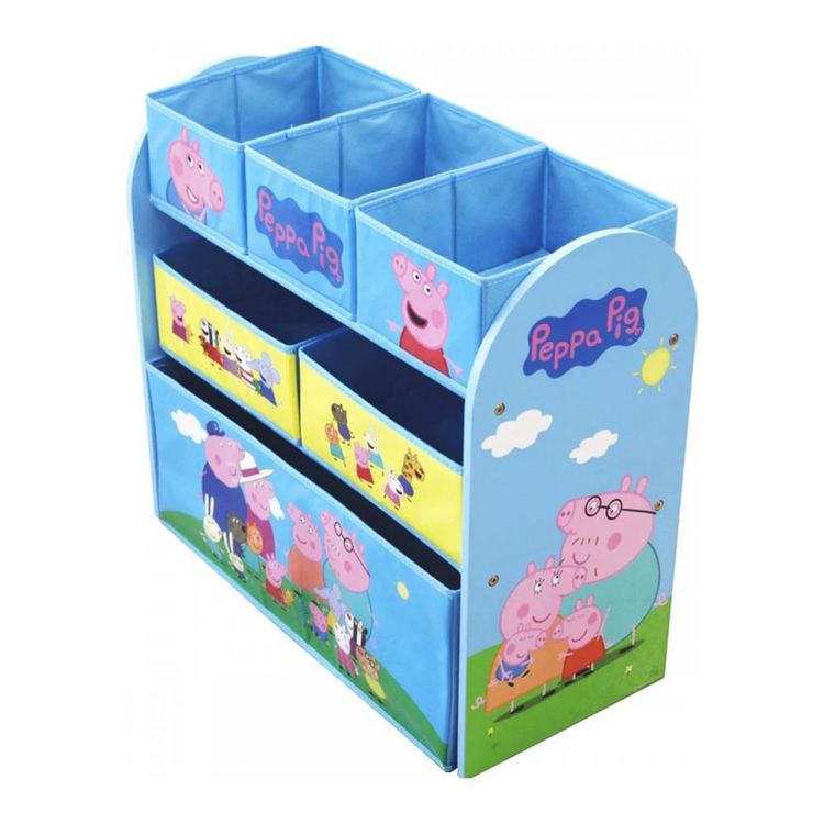 Produktbild: HTI-Living Peppa Pig Aufbewahrungsregal Kinder 3-st&ouml;ckig mit Boxen