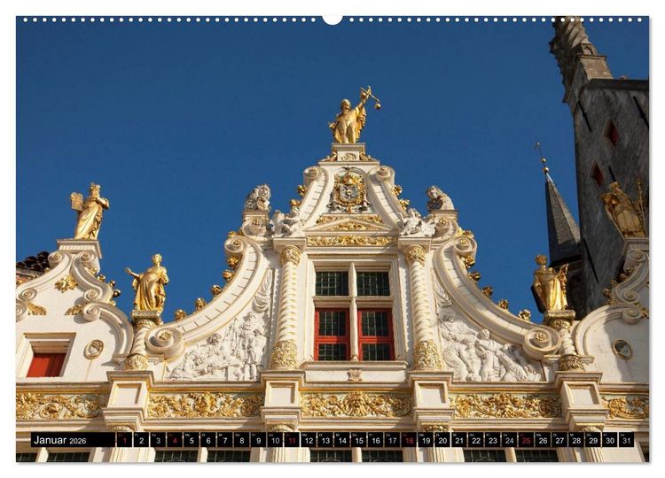 Produktbild: Br&uuml;gge - Belgien (Wandkalender 2026 DIN A2 quer), CALVENDO Monatskalender