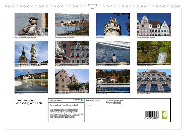 Produktbild: Komm mit nach Landsberg am Lech (Wandkalender 2026 DIN A3 quer), CALVENDO Monatskalender