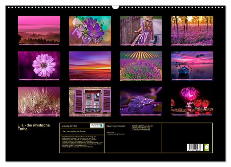 Produktbild: Lila - die mystische Farbe (Wandkalender 2026 DIN A2 quer), CALVENDO Monatskalender