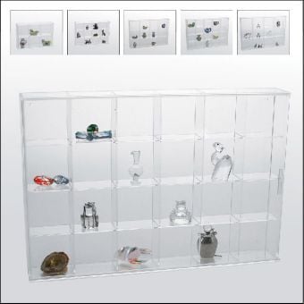 2 Stück Acryl-Vitrinen 100x100x100 Mm – Für Sammelfiguren, Stapelbar, Staubdicht, Innenmaß 96x96x95 Mm