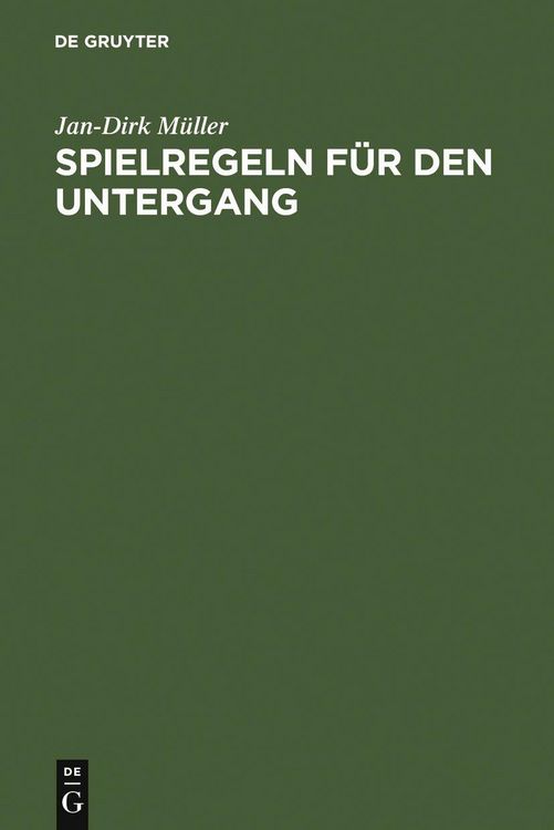 Produktbild: Spielregeln f&uuml;r den Untergang