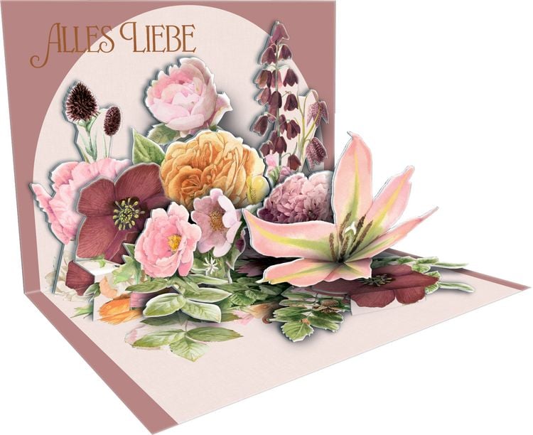 Produktbild: Pop-up-Gru&szlig;karte &ndash; Blumen