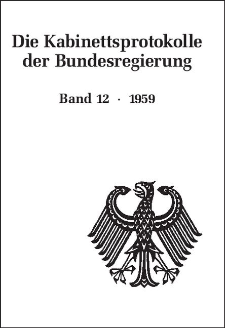 Produktbild: Die Kabinettsprotokolle der Bundesregierung / 1959