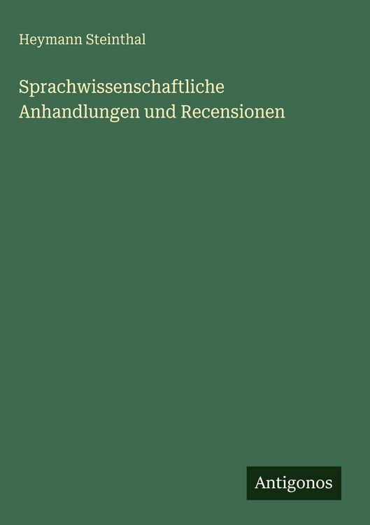 Produktbild: Sprachwissenschaftliche Anhandlungen und Recensionen