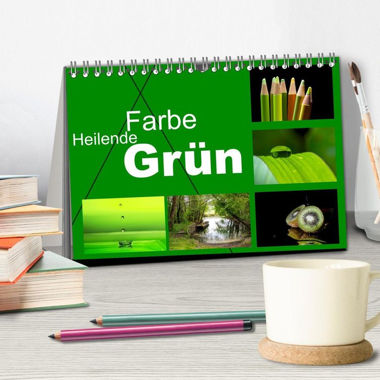 Produktbild: Heilende Farbe Gr&uuml;n (Tischkalender 2026 DIN A5 quer), CALVENDO Monatskalender