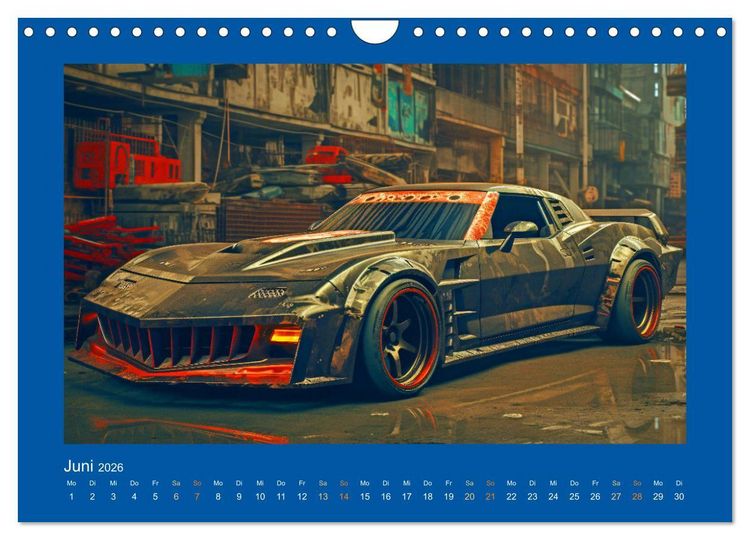 Produktbild: Zukunftsvisionen auf R&auml;dern - Dystopische Fahrzeuge (Wandkalender 2026 DIN A4 quer), CALVENDO Monatskalender