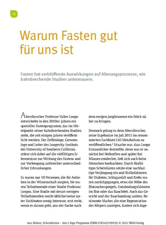 Produktbild: Scheinfasten - das 5-Tage-Programm
