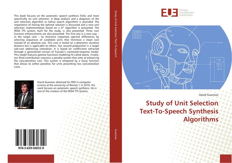 Produktbild: Study of Unit Selection Text-To-Speech Synthesis Algorithms