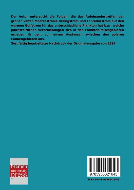 Produktbild: Die Beziehungen zwischen dem arktischen und dem antarktischen Plankton
