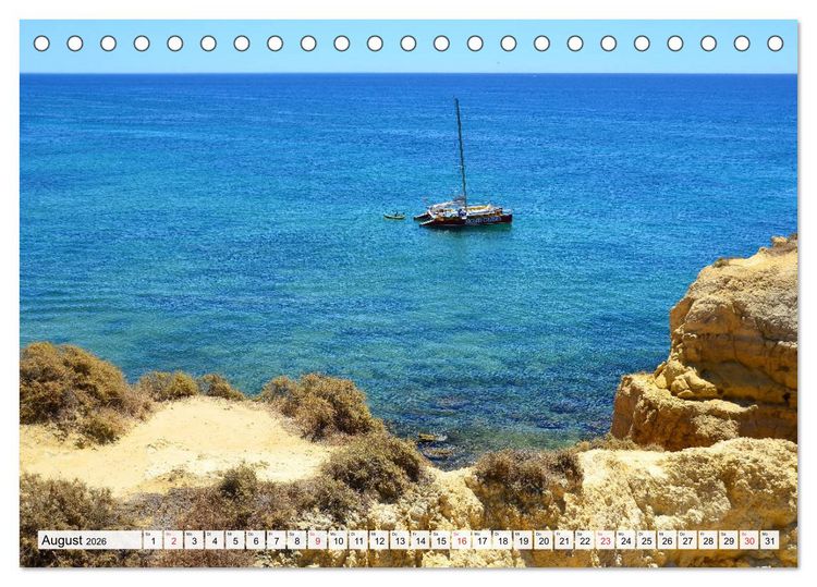 Produktbild: Algarve zum Tr&auml;umen (Tischkalender 2026 DIN A5 quer), CALVENDO Monatskalender