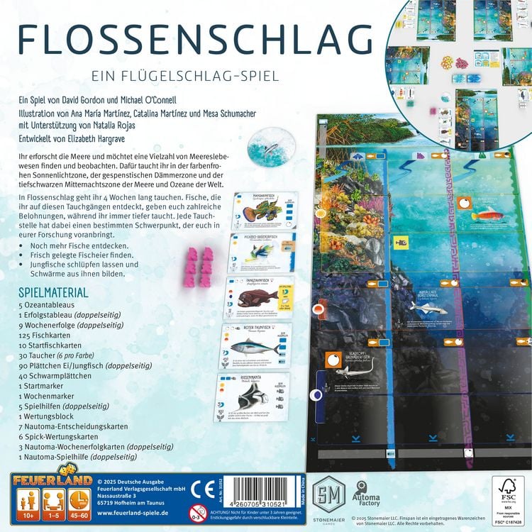 Produktbild: Feuerland 31052 - Flossenschlag, Ein Fl&uuml;gelschlag-Spiel