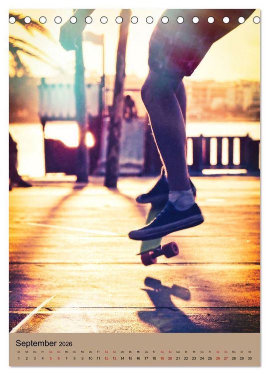 Produktbild: Skateboarding - einfach Spa&szlig; (Tischkalender 2026 DIN A5 hoch), CALVENDO Monatskalender