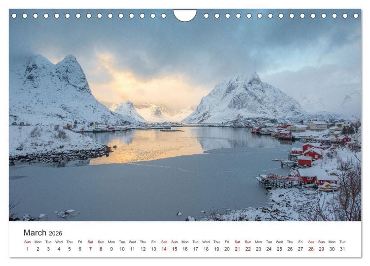 Produktbild: Lofoten Reflections in the water (Wall Calendar 2026 DIN A4 landscape), CALVENDO 12 Month Wall Calendar