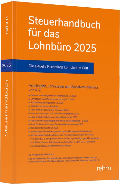 Produktbild: Steuerhandbuch f&uuml;r das Lohnb&uuml;ro 2025