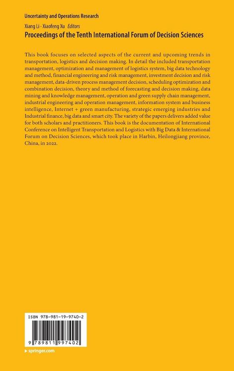 Produktbild: Proceedings of the Tenth International Forum of Decision Sciences