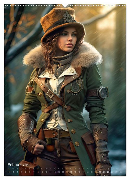 Produktbild: Steampunk Ladies (Wandkalender 2026 DIN A2 hoch), CALVENDO Monatskalender