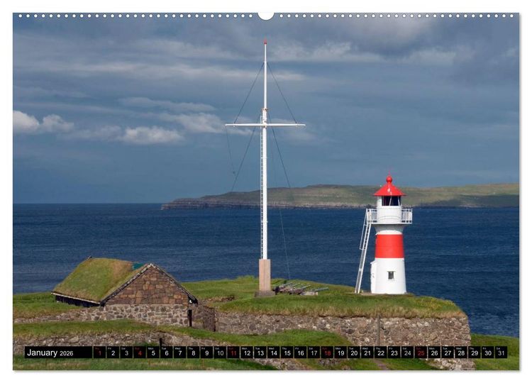 Produktbild: Faroe Islands / UK-Version (High Quality Premium Wall Calendar 2026 DIN A2 landscape),CALVENDO 12 Month Wall Calendar