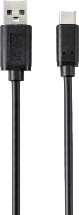 Produktbild: Renkforce USB-Kabel USB 2.0 USB-C&reg; Stecker, USB-A Stecker 2.00 m Schwarz mit antimikrobieller Oberfl&auml;che RF-4695144
