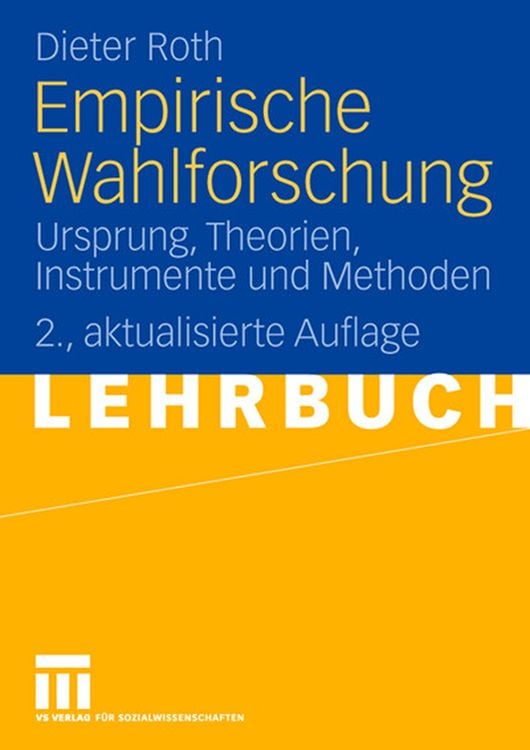 Bild vom Artikel Empirische Wahlforschung vom Autor Dieter Roth